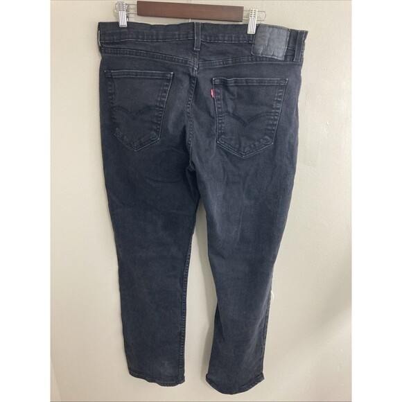 Levi’s 514 36x30 Mens Black Label Jeans Black Denim Straight Fit Pants - Picture 2 of 9